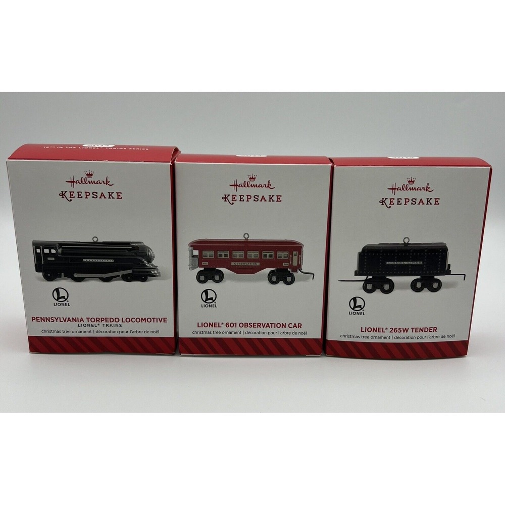 Hallmark Lionel Lot of 3 2014 Pennsylvania Torpedo Locomotive Observation Tender
